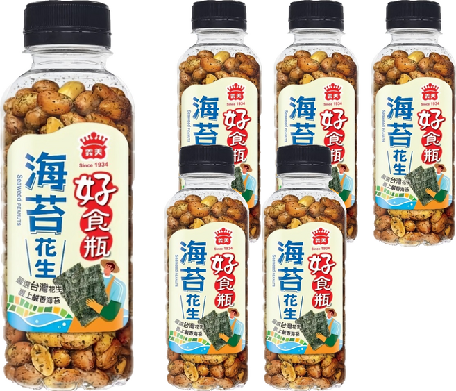義美 海苔花生, 230g, 6個