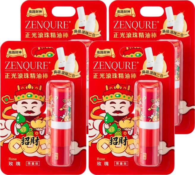 正光 滾珠精油棒 玫瑰, 4個, 2ml