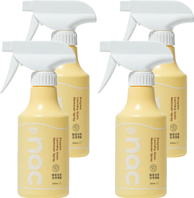 nac nac 酵素衣物去漬噴霧, 4個, 300ml