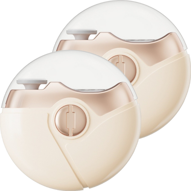 Kyhome 三合一防夾電動指甲刀/防飛濺修甲器/美甲打磨機/卸甲儀/磨甲器, 2個, 米白色