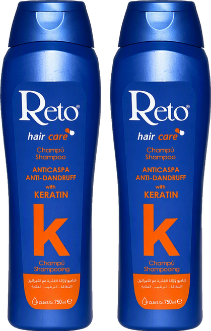 Reto 抗油緩抗屑護髮洗髮精 含角蛋白, 2件, 750ml