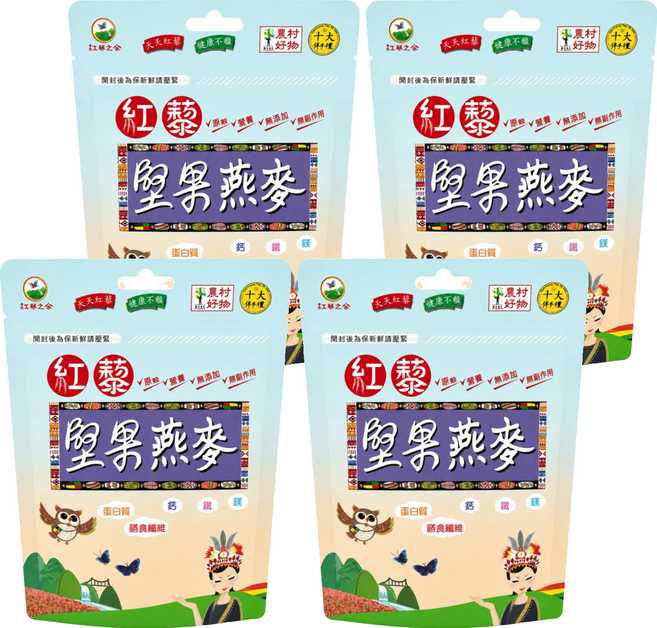 紅藜之家 紅藜堅果燕麥粉, 275g, 4個