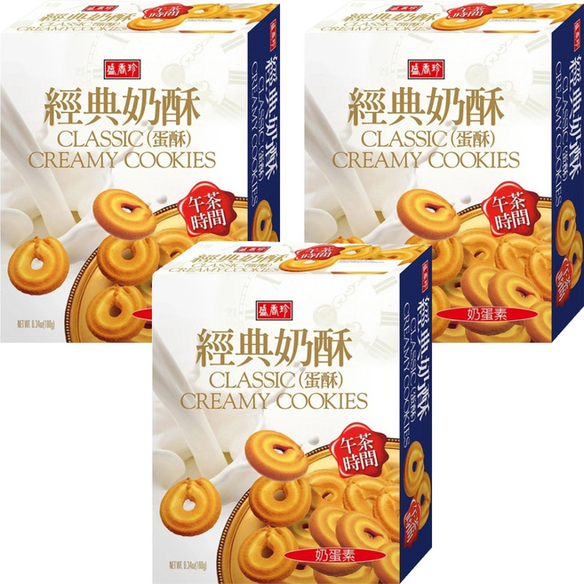 盛香珍 午茶時間經典奶酥, 180g, 3個