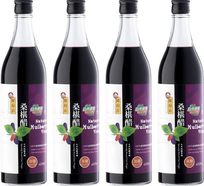 陳稼莊 桑椹醋 加糖, 600ml, 4瓶
