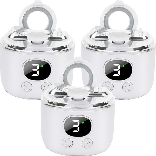 Kyhome 雙頭電動指甲剪/照明指甲剪/美甲打磨機/磨甲器 自帶放大鏡, 3個, 白色