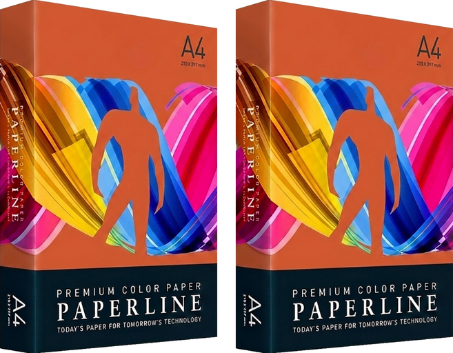 PAPERLINE 彩色影印紙 PL240 桔紅色 80磅, A4, 1000張