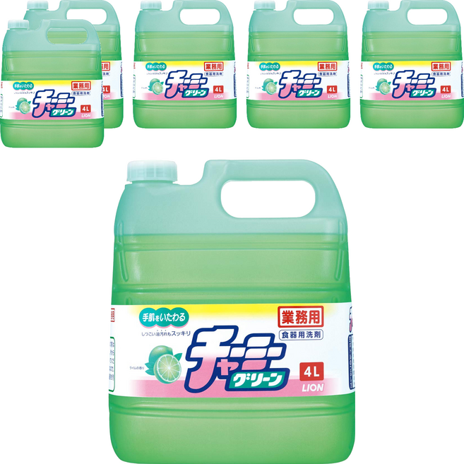 LION 獅王 業務用 濃縮洗碗精 萊姆香 綠色, 4000ml, 6桶