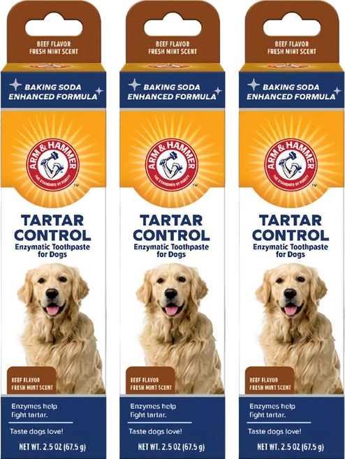 ARM&HAMMER 犬用酵素牙膏 除垢, 3個