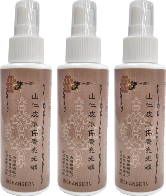 山仁 皮革保養亮光蠟, 100ml, 3瓶