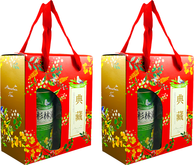 龍源茶品 鑫龍源 典藏茗韻杉林溪烏龍茶葉禮盒, 150g, 2罐, 2盒