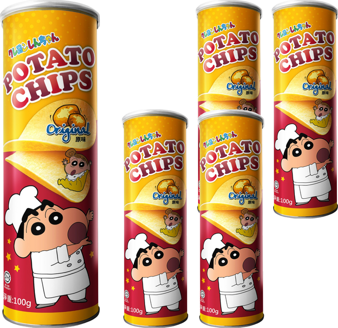 Shinchan 蠟筆小新 洋芋片 原味, 100g, 5個