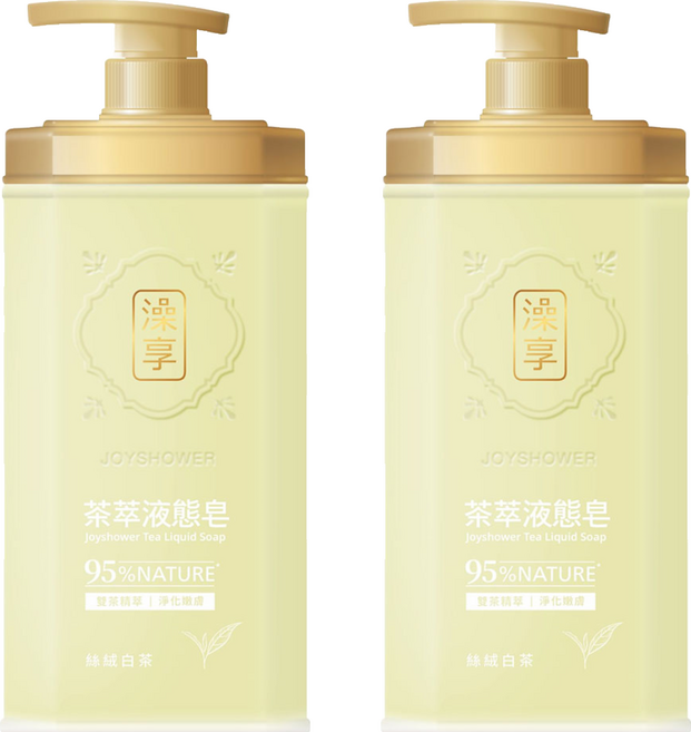 澡享 液態皂沐浴 絲絨白茶, 2個, 800ml