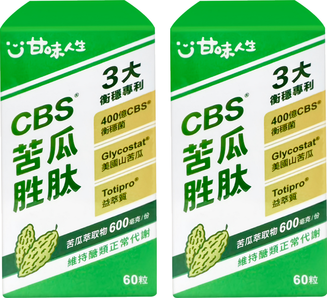 thB 奕心生醫科技 甘味人生 CBS 苦瓜胜肽, 2盒, 60顆
