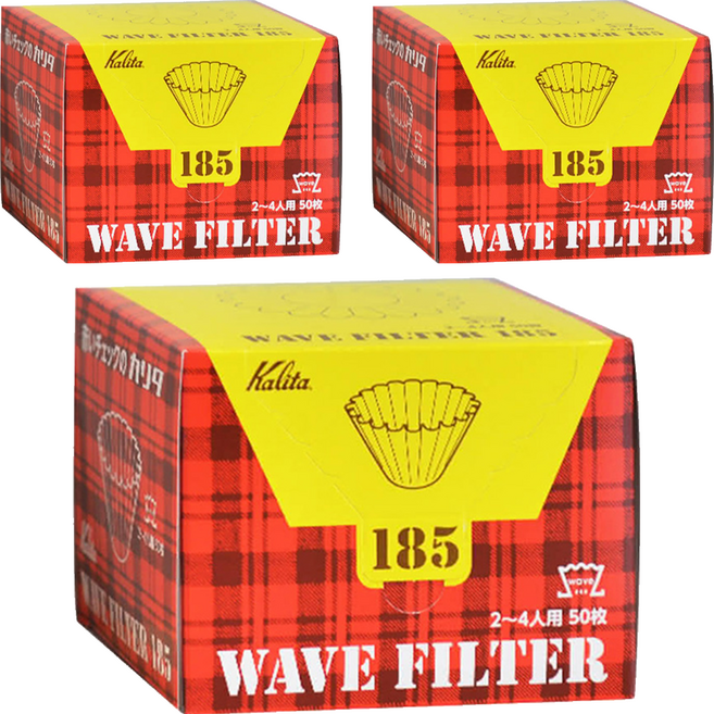 Kalita 波浪濾紙 KWF-185 110 x 110 x 80 mm, 50張, 3盒