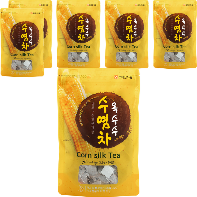 ODAESAN FOOD 玉米鬚茶包, 1.5g, 6個, 50個裝