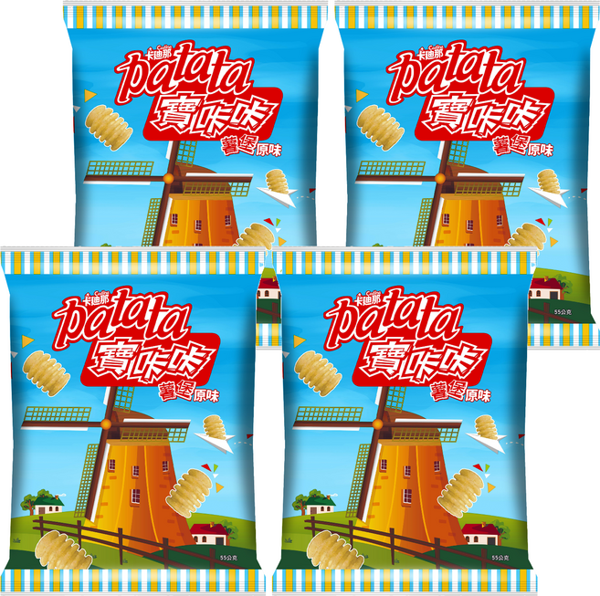 Cadina 卡迪那 寶咔咔 薯堡原味, 55g, 4個