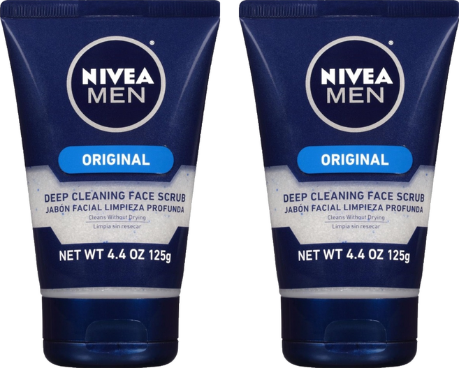 NIVEA 妮維雅 MEN 深層蘆薈去角質凝露, 125g, 2個