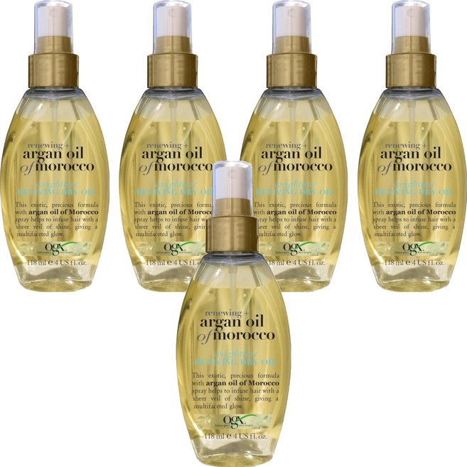 ogx 摩洛哥堅果輕盈髮油噴霧, 5個, 118ml