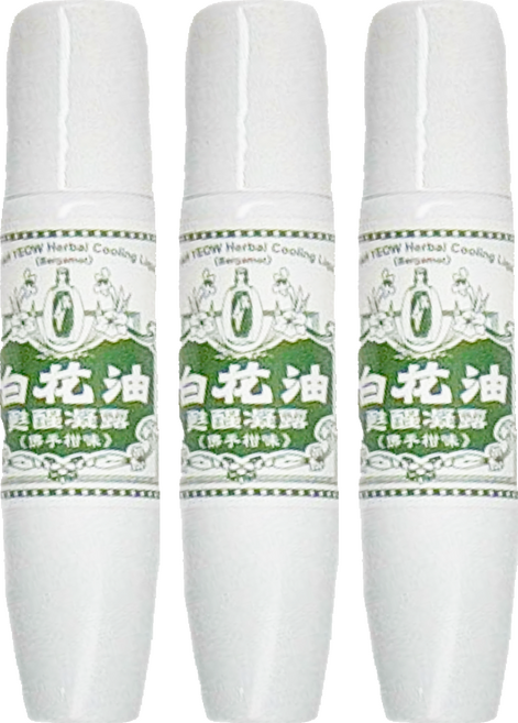 白花油 甦醒凝露 12歲以上, 佛手柑味, 15ml, 3瓶