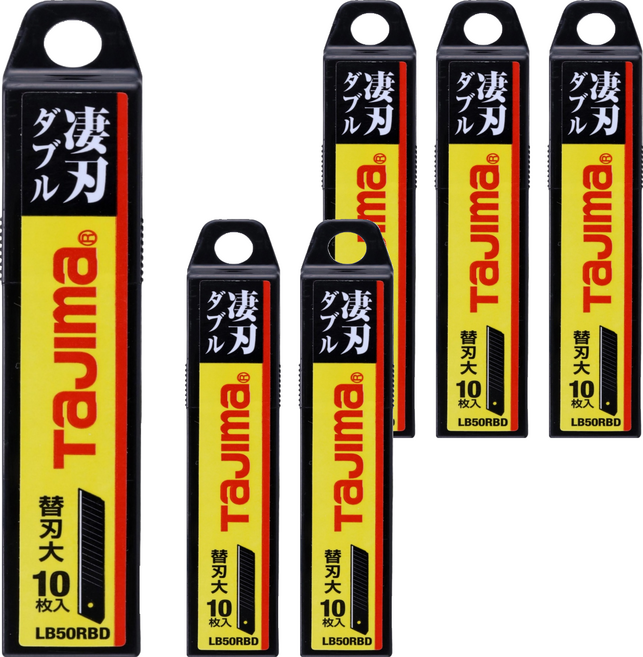 TaJIma 田島 替刃 一般型 黑刃 14節 10片裝, 6個