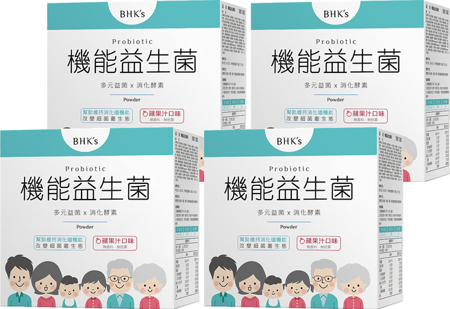 BHK's 機能益生菌粉, 2g, 30包, 4盒