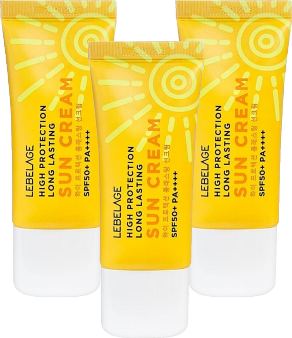 LEBELAGE 蕾浿雷 溫和長效防曬乳 SPF50+ PA++++, 3件, 30ml