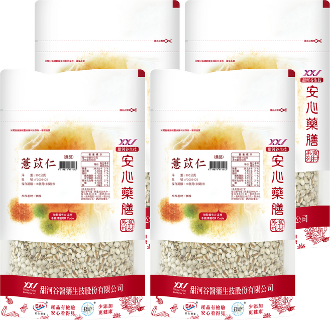 甜河谷生技 SAA 安心薏苡仁, 300g, 4個