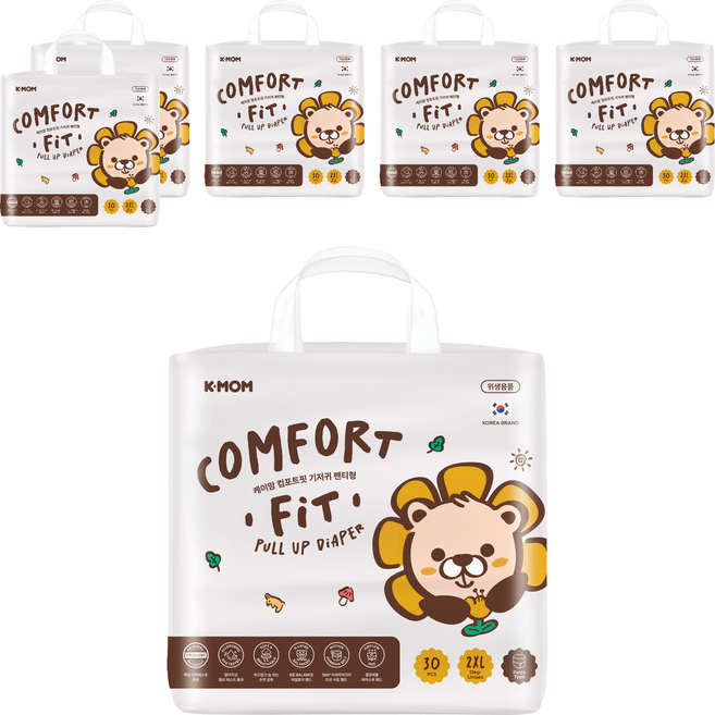 K-MOM COMFORT FIT 雲柔鎖水玩睡褲 褲型 15kg以上, 180片, 超大碼 (2XL)
