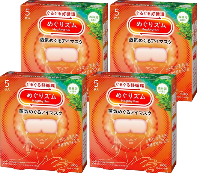 Kao 花王 MegRhythm 美舒律 蒸氣眼罩 森林浴, 5個裝, 4個