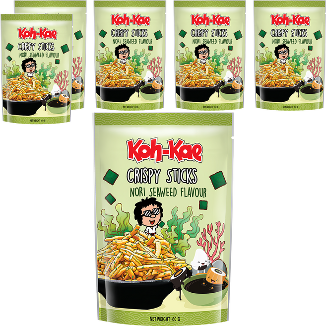 Koh-Kae 大哥 海苔味脆脆條, 60g, 6包