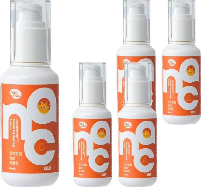 nac nac 活力益菌臉部保濕乳, 5個, 50ml