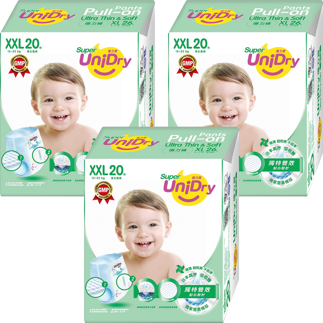 UniDry 優力寶 優力褲/尿布 15~25kg, XXL, 60片