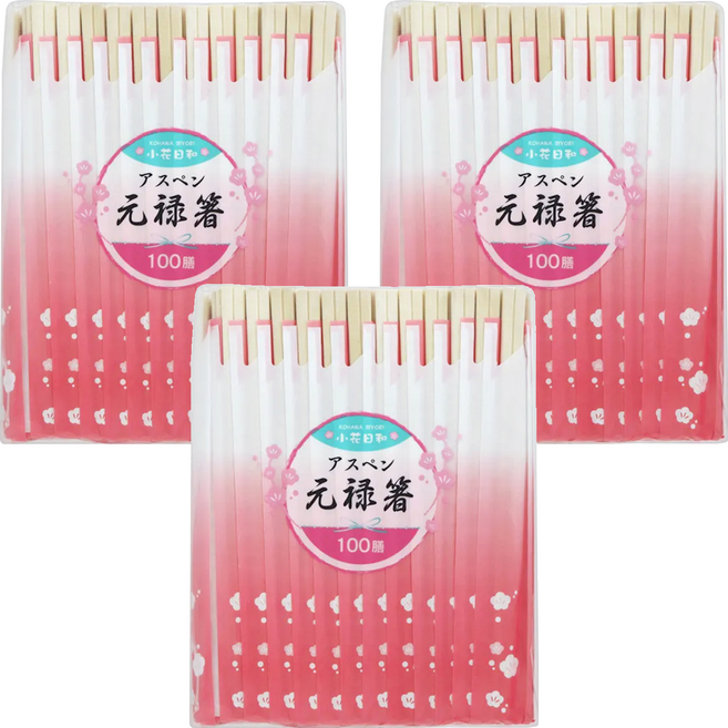 Daiwa Bussan 大和物產 一次性櫻花套竹筷, 100雙, 3袋