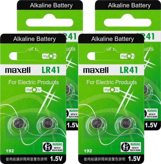 maxell 鈕扣電池 LR41, 4個, 2個裝