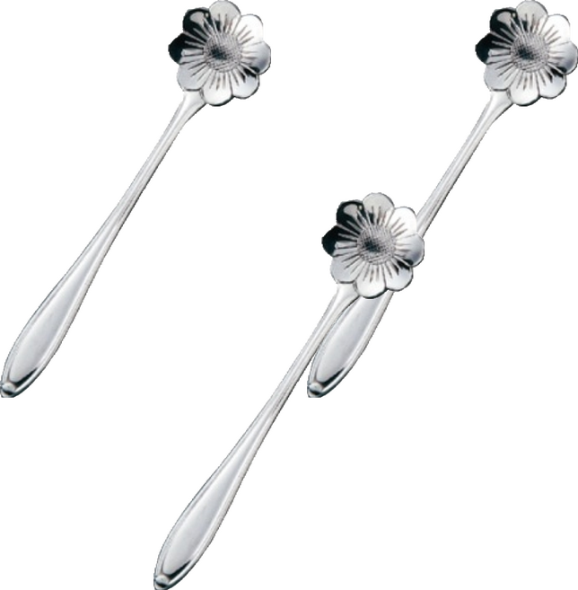 SALUS 佐藤金屬 花朵系列 湯匙 123mm, 波斯橘, 3個