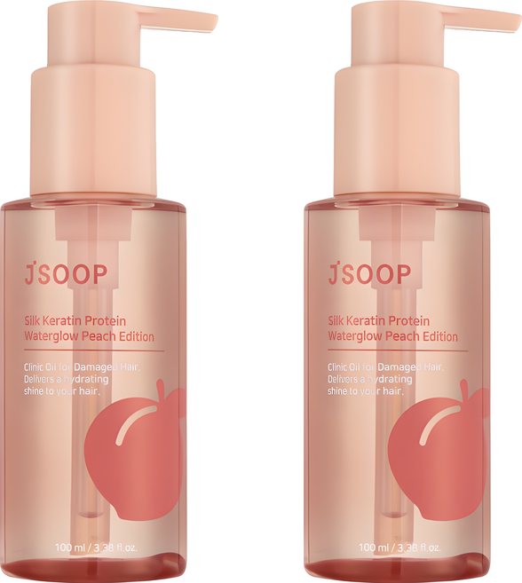 J'SOOP 絲綢角蛋白水光護髮精華 蜜桃限定版, 100ml, 2瓶