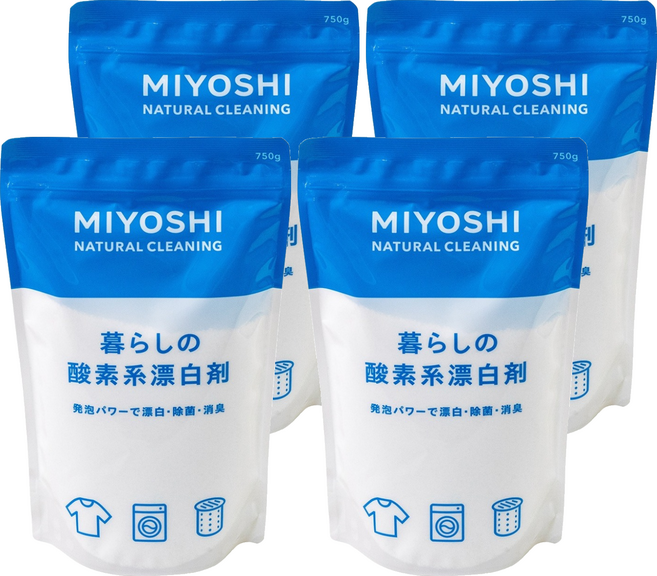 MIYOSHI 氧系多功能漂白粉, 750g, 4個