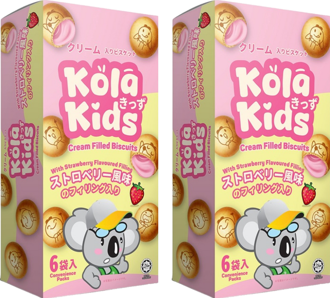 Win2 無尾熊夾心餅乾 草莓風味, 2個, 144g