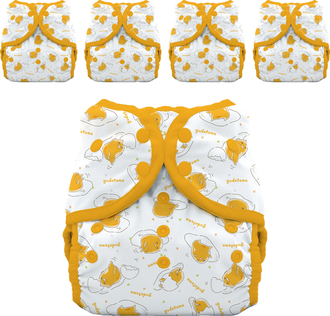 THiRSTiES 游泳尿布褲 SANRIO聯名款 Gudetama 蛋黃哥 0-9個月, S, 5件