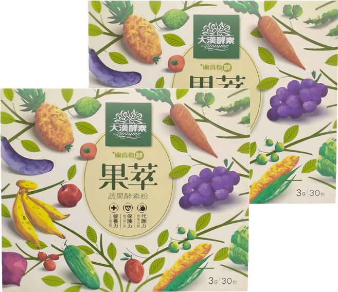 大漢酵素 果萃蔬果酵素粉, 3g, 30包, 2盒