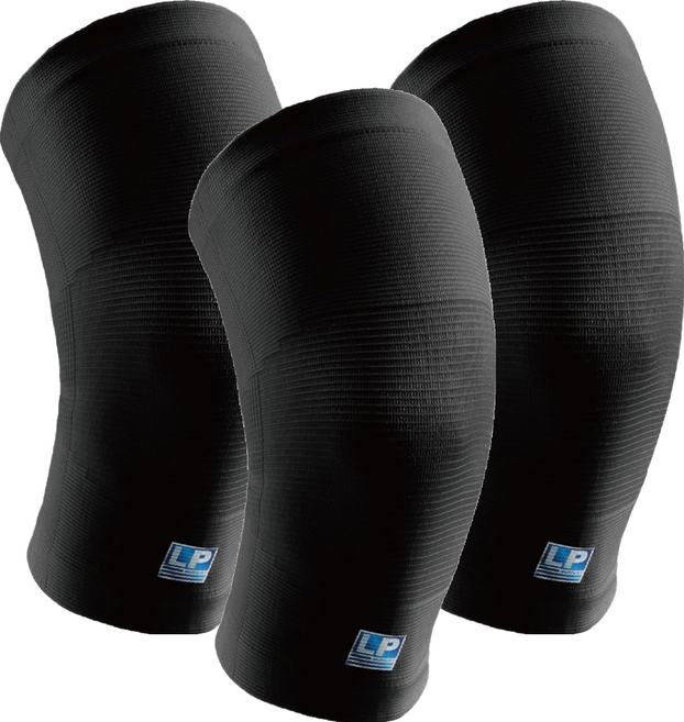 LP SUPPORT 高伸縮型膝護套 647R1-BK-M, 3個