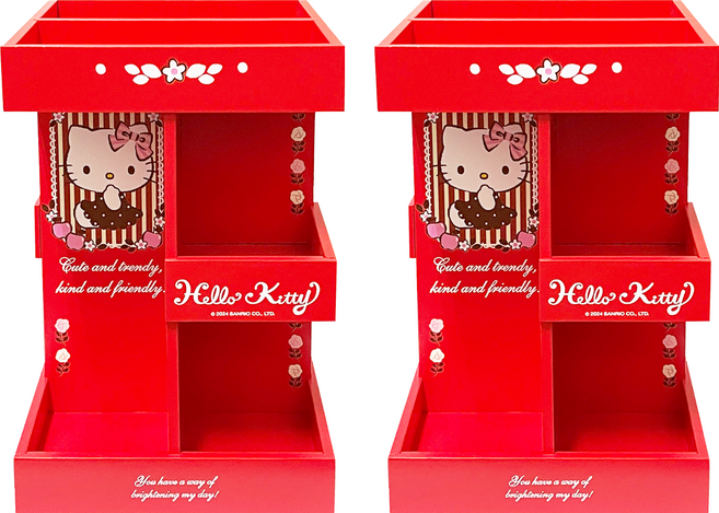 Sanrio 三麗鷗 HELLO KITTY旋轉收納櫃 SKT1320, 玫瑰花, 2個
