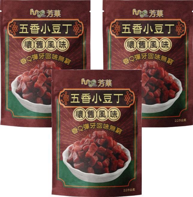 Fungo 芳菓 五香小豆丁, 3個, 225g