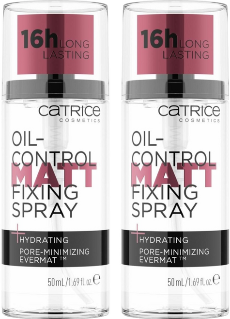 CaTRICe 卡翠絲 台灣公司貨 柔焦控油定妝噴霧, 2個, 50ml