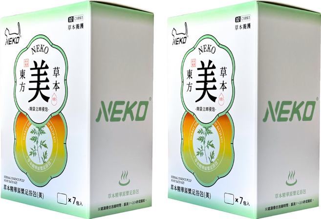 NEKO 草本精華原漿足浴包 美 C5893, 6包, 2個, 40ml