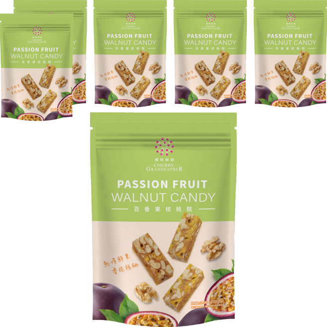 CHERRY GRANDFATHER 櫻桃爺爺 百香果核桃糕, 200g, 6個