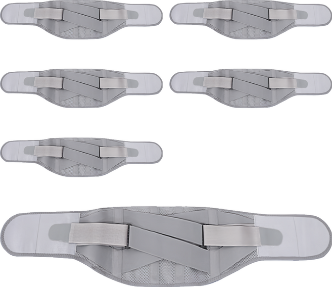 TIMLEI 日本 可調式綁帶護腰帶 腰肌勞損腰托 束腰帶 灰色, 6個