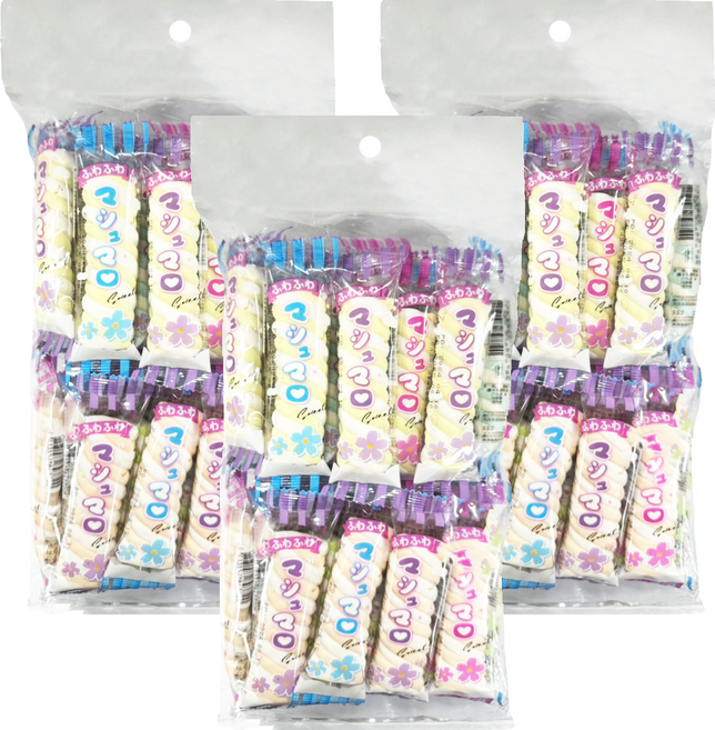Sucere 彩色轉轉棉花糖, 3個, 225g