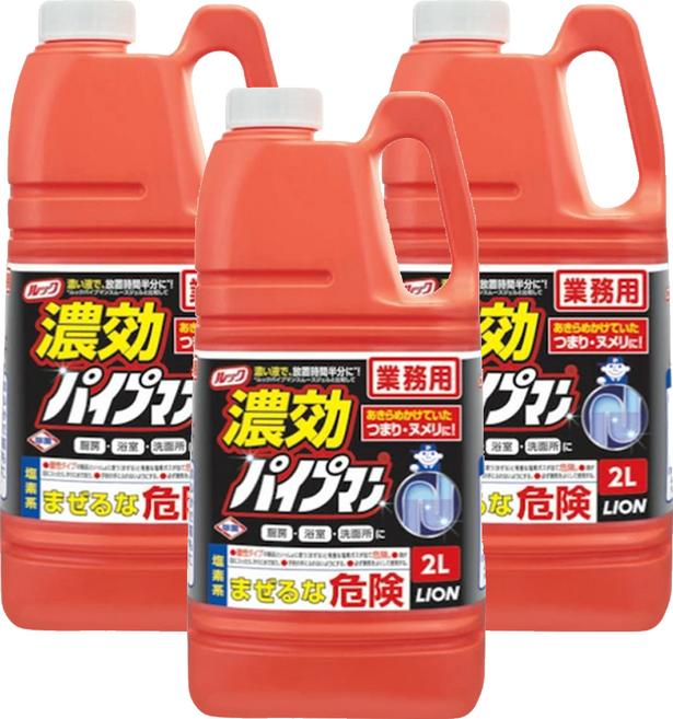 LION 獅王 LOOK 排水管清潔劑, 3個, 2L