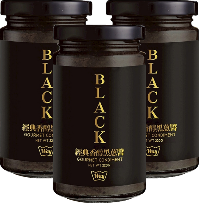 Way 經典香醇黑蔥醬, 220g, 3罐